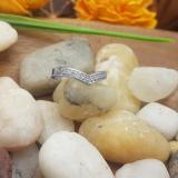 0.15 Carat (ctw) 10K White Gold White Round Real Diamond Wedding Stackable Band Anniversary Guard Chevron Ring