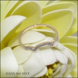 0.10 Carat (ctw) 10K Yellow Gold Round Cut Diamond Ladies Stackable Anniversary Wedding Contour Band Guard Ring 1/10 CT