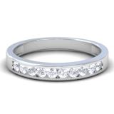 0.40 Carat (ctw) 14K White Gold Round Diamond Ladies Anniversary Wedding Stackable Ring Band