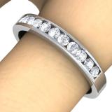 0.40 Carat (ctw) 14K White Gold Round Diamond Ladies Anniversary Wedding Stackable Ring Band