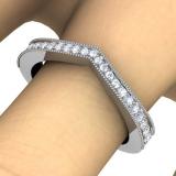 0.33 Carat (ctw) 14K White Gold Round Diamond Ladies Anniversary Wedding Band Enhancer Guard 1/3 CT