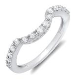 0.33 Carat (ctw) 14k White Gold Round Diamond Ladies Anniversary Wedding Band  1/3 CT
