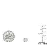 0.33 Carat (ctw) Sterling Silver Real Diamond Dice Shaped Hip Hop Mens Cube Earrings 1/3 CT