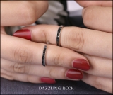 0.38 Carat (ctw) Round Black Diamond Fine In and Out Hoop Earrings 3/8 CT Sterling Silver