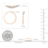 0.10 Carat (ctw) 18K Rose Gold Round Diamond Ladies Anniversary Wedding Band Guard Ring 1/10 CT
