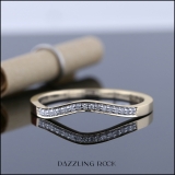 0.10 Carat (ctw) 14K Yellow Gold Round Diamond Ladies Anniversary Wedding Band Guard Ring 1/10 CT