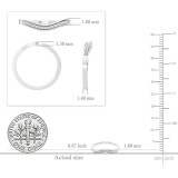 0.10 Carat (ctw) 14K White Gold Round Diamond Ladies Anniversary Wedding Band Guard Ring 1/10 CT