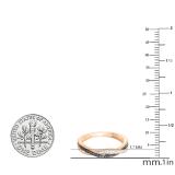 0.25 Carat (ctw) Round Black & White Diamond Wedding Band Swirl Ring 1/4 CT 14K Rose Gold
