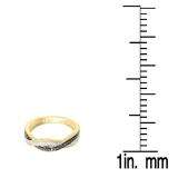 0.25 Carat (ctw) 10K Yellow Gold Round Black & White Diamond Anniversary Wedding Band Swirl Matching Ring 1/4 CT