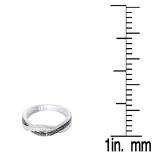 0.25 Carat (ctw) 10K White Gold Round Black & White Diamond Anniversary Wedding Band Swirl Matching Ring 1/4 CT