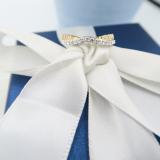 0.32 Carat (ctw) Two Tone 10K White & Rose Gold Round White Diamond Ladies Bridal Anniversary Wedding Stackable Band 1/3 CT