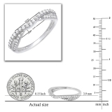 0.32 Carat (ctw) 14k White Gold Round Diamond Ladies Anniversary Wedding Band 1/3 CT