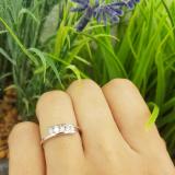 0.25 Carat (ctw) 10k White Gold Round White Diamond Ladies 5 Stone Bridal Promise Ring 1/4 CT