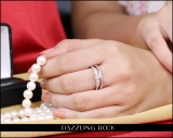 1.00 Carat (ctw) 10K White Gold Round Cut Diamond Ladies 5 Stone Bridal Engagement Ring With Matching Band Set 1 CT