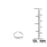 0.10 Carat (ctw) 14K White Gold Round Diamond Ladies Anniversary Wedding Matching Band Stackable Ring 1/10 CT