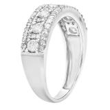 0.75 Carat (ctw) 18k White Gold Round Diamond Ladies Anniversary Wedding Band Ring 3/4 CT