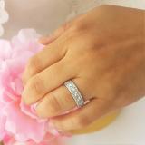 0.75 Carat (ctw) 18k White Gold Round Diamond Ladies Anniversary Wedding Band Ring 3/4 CT