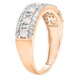 0.75 Carat (ctw) 14k Rose Gold Round Diamond Ladies Anniversary Wedding Band Ring 3/4 CT