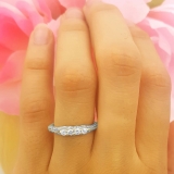 0.50 Carat (ctw) Round White Diamond Ladies Stackable Wedding Ring 1/2 CT 14K Yellow Gold