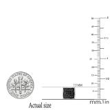 0.25 Carat (ctw) 14K White Gold Black Round Diamond Ladies Mens Unisex Hip Hop Micro Pave Stud Earrings 1/4 CT