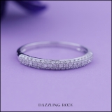 0.25 Carat (ctw) 18K White Gold Round Diamond Ladies Pave Anniversary Wedding Band Stackable Ring 1/4 CT