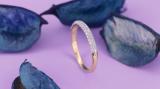 0.25 Carat (ctw) 10k Yellow Gold Round White Diamond Ladies Pave Anniversary Wedding Band Stackable Ring 1/4 CT