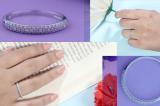 0.25 Carat (ctw) 10k White Gold Round Diamond Ladies Pave Anniversary Wedding Band Stackable Ring 1/4 CT