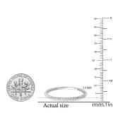 0.25 Carat (ctw) 10k White Gold Round Diamond Ladies Pave Anniversary Wedding Band Stackable Ring 1/4 CT