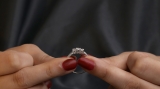 0.45 Carat (ctw) 14k White Gold Round Diamond Ladies 3 stone Engagement Bridal Ring