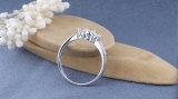 0.45 Carat (ctw) 14k White Gold Round Diamond Ladies 3 stone Engagement Bridal Ring