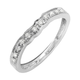 14k White Gold Wedding Band