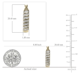 0.20 Carat (ctw) Sterling Silver White Round Diamond Ladies Hoop Earrings 1/5 CT