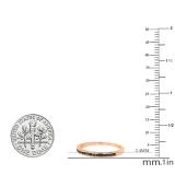 0.25 Carat (ctw) Round Black Diamond Wedding Stackable Band 1/4 CT 14K Rose Gold
