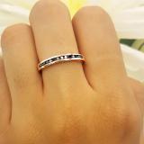 0.25 Carat (ctw) Round Black Diamond Wedding Stackable Band 1/4 CT 14K Rose Gold