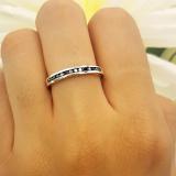 0.25 Carat (ctw) Round Black Diamond Wedding Anniversary Stackable Band 1/4 CT Sterling Silver