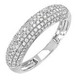 0.50 Carat (ctw) 14k White Gold Round Diamond Ladies Anniversary Wedding Band 1/2 CT