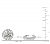 0.50 Carat (ctw) 14k White Gold Round Diamond Ladies Anniversary Wedding Band 1/2 CT