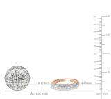 0.50 Carat (ctw) 14k Rose Gold Round White Diamond Ladies Anniversary Wedding Band 1/2 CT
