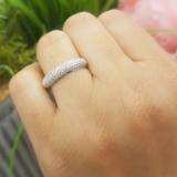 0.50 Carat (ctw) 14k White Gold Round Diamond Ladies Anniversary Wedding Band 1/2 CT