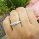 0.50 Carat (ctw) 14k White Gold Round Diamond Ladies Anniversary Wedding Band 1/2 CT