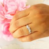 0.50 Carat (ctw) 14k White Gold Round Diamond Ladies Bridal Engagement Ring 1/2 CT