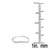 0.12 Carat (ctw) 10K White Gold Round Cut Diamond Ladies Anniversary Wedding Contour Stackable Band Guard Ring
