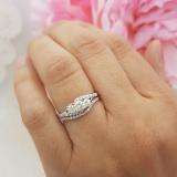 0.75 Carat (ctw) 14K White Gold Round Diamond Ladies 3 Stone Bridal Engagement Ring Matching Band Set 3/4 CT