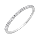 0.15 Carat (ctw) 14k White Gold Round Diamond Ladies Anniversary Wedding Band Stackable Ring