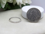 0.15 Carat (ctw) 18K White Gold Round Diamond Ladies Anniversary Wedding Band Stackable Ring