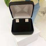 0.50 Carat (ctw) Sterling Silver Round White Diamond Ladies Cluster Earrings 1/2 CT