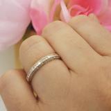 0.45 Carat (ctw) 14k Rose Gold Princess & Round Diamond Ladies Anniversary Wedding Matching Band Stackable Ring