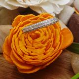 0.45 Carat (ctw) 14k White Gold Princess & Round Diamond Ladies Anniversary Wedding Matching Band Stackable Ring