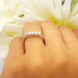 0.30 Carat (ctw) 14k White Gold Round Diamond Ladies Anniversary Wedding Band Stackable Ring