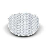 1.25 Carat (ctw) 14k White Gold Round Diamond Ladies Cocktail Right Hand Ring 1 1/4 CT